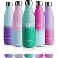 Los mejores  - HoneyHolly Botella de Agua Acero Inoxidable 350-500-650-750ml- Aislamiento de Vacío de Doble Pared- Botellas de Frío…